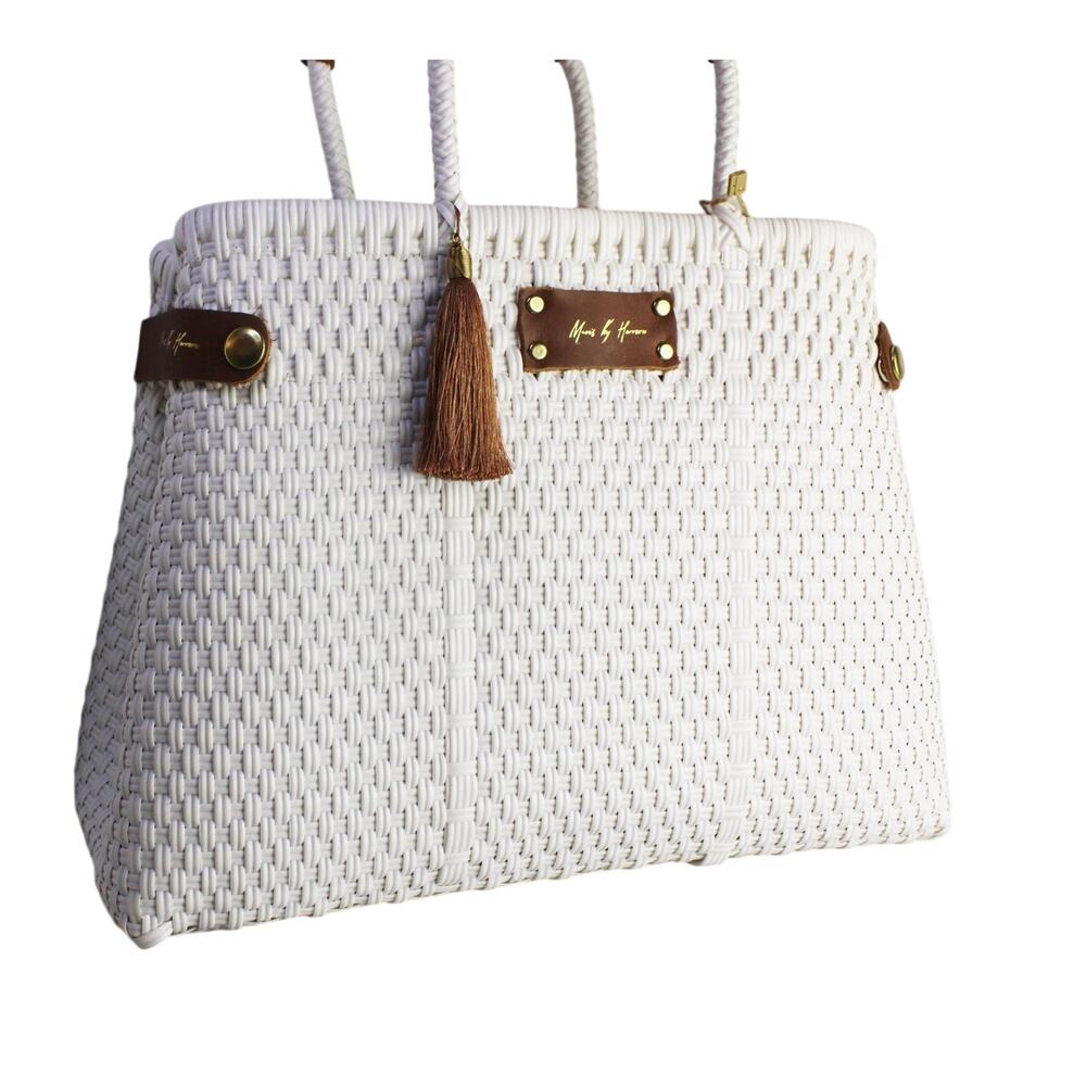Mavis Herrera  Hand-White Tote-Perfect for Spring!